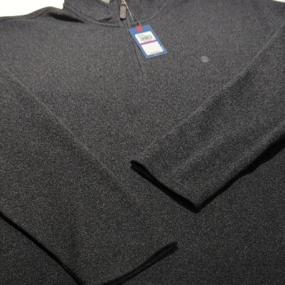 Izod Men's Black Zip Up Sweater XXL/TTG/XXG $70 ORIGINAL TAG.. absolutely New!!